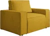 Vente-unique - AMELIA Sessel SamtStoff Gelb - B 86 cm x H 85 cm x L 120 cm Bild 3
