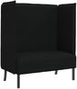 vidaXL Hoher Rücken Sofa 101cm Schwarz Stoff 42010834 Bild 2