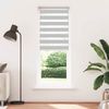 vidaXL Doppelrollo Hellgrau 80x200 cm Stoffbreite 75,9 cm Polyester 4014465 Bild 2