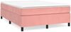 vidaXL Boxspringbett mit Matratze Rosa 140x190 cm Samt 3144680 Bild 2