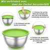 TEAMFAR Rührschüssel 6er-Set Edelstahl Salatschüssel Luftdichten Deckel 0.7L Bild 5