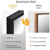 Boromal Spiegel groß Flur 100x60 60x100 Wand Schwarz Flurspiegel mit Aluminium Rahmen (Wandspiegel, eckig), für Schlafzimmer, Wohnzimmer, Badezimmer, Flur Bild 3