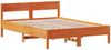 vidaXL Massivholzbett ohne Matratze Wachsbraun 120x200 cm Kiefernholz 842757 Bild 3