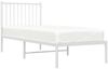 vidaXL Metallbett ohne Matratze mit Kopfteil Weiß 75x190 cm 350921 Bild 4