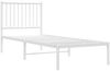 vidaXL Metallbett ohne Matratze mit Kopfteil Weiß 75x190 cm 350921 Bild 3