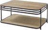 Couchtisch >Bomi< Mango massiv / Metall schwarz / Wiener Geflecht - 92x40x60cm (BxHxT) Bild 2
