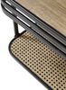 Couchtisch >Bomi< Mango massiv / Metall schwarz / Wiener Geflecht - 92x40x60cm (BxHxT) Bild 4