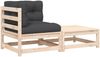 vidaXL Garten-Ecksofa mit Kissen und Hocker 838109 Bild 2