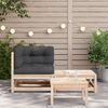 vidaXL Garten-Ecksofa mit Kissen und Hocker 838109 Bild 3