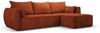 Micadoni Ecksofa Kaelle 4-Sitzer mit Schlaffunktion Rechts Chenille Terrakotta Bild 2