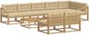 vidaXL Outdoor-Sofagarnitur 9 pcs Weiß und Beige 79 x 79 x 37 cm 3386672 Bild 2