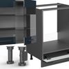 Küchenzeile Fame-Line Dunkelblau Hochglanz/Anthrazit 355 cm , AP Eiche Vicco Bild 5