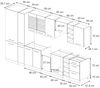 Küchenzeile Fame-Line Dunkelblau Hochglanz/Anthrazit 355 cm , AP Eiche Vicco Bild 3