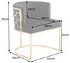 riess-ambiente Polsterstuhl ELEGANCE schwarz / gold - Samt, Edelstahl, Wabenmuster, gepolstert (Einzelartikel, 1 St), Esszimmerstuhl - ideal für glamouröse Küchen, Wohn- und Essbereiche Bild 2