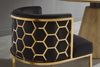 riess-ambiente Polsterstuhl ELEGANCE schwarz / gold - Samt, Edelstahl, Wabenmuster, gepolstert (Einzelartikel, 1 St), Esszimmerstuhl - ideal für glamouröse Küchen, Wohn- und Essbereiche Bild 4