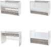 Lorelli Babybett Dream 70 x 140 cm umbaubar Kinderbett Schaukelbett Schreibtisch weiß grau Bild 3