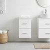 vidaXL Badezimmerschrank Inzwischen Weiß 30 x 41 x 50 cm Holzwerkstoff 890366 Bild 3