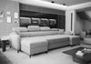 AX LIVING Ecksofa mit Schlaffunktion Ribella 5 U-Form 345 cm, Samt in Grafit Bild 4