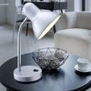 Moderne Tischleuchte aus Metall silber - BASIC Bild 3