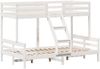 vidaXL Etagenbett 80x200/120x200 cm Weiß Massivholz Kiefer 3207162 Bild 2