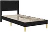 vidaXL Bettrahmen Schwarz 90 x 200 cm Polyester 3414936 Bild 4