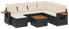 vidaXL 8-tlg. Garten-Sofagarnitur mit Kissen Schwarz Poly Rattan 3227050 Bild 2
