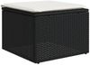 vidaXL 8-tlg. Garten-Sofagarnitur mit Kissen Schwarz Poly Rattan 3227050 Bild 5