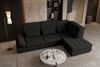 Couch Ares L Form in Stoff - Strukturstoff - schwarz - Rechts Bild 4