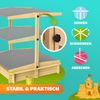 Spielwerk Sandkasten mit Dach, Holz natur / anthrazit, 120 x 120 x 120 cm Bild 3