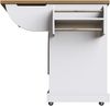 Sideboard Klapp-Servierwagen 147x44x93 cm (ausgeklappt 147x70x93 cm), weiß, MDF/Metalll, ausziehbar und platzsparend Bild 5
