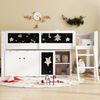 Kinderhochbett 90x200 mit Schrank, Kreidetafel, Rutsche und Treppe, Alternative zum klassischen Hochbett, weiß Bild 5