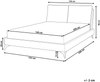 Bett mit Lattenrost Bouclé MELLE 140 x 200 cm Braun Bild 2