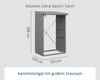 Hörmann Ecostar Metall Kaminholzregal Trend Typ 1, 123 x 103 cm, graualuminium, 123 x 103 x 198 cm (T x B x H) Bild 5