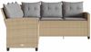 vidaXL L-förmiges Couchsofa mit Kissen Beige Polyrattan 365418 Bild 4