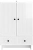 vidaXL Sideboard Hochglanz Weiß 66 x 34,5 x 95 cm Holzwerkstoff 893979 Bild 4