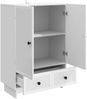vidaXL Sideboard Hochglanz Weiß 66 x 34,5 x 95 cm Holzwerkstoff 893979 Bild 3