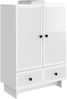 vidaXL Sideboard Hochglanz Weiß 66 x 34,5 x 95 cm Holzwerkstoff 893979 Bild 2