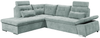 Ecksofa Medan von Ed Exciting Design Ice Blue – Modernes Sofa mit Schlaffunktion & Glow Mikrofaser Bild 2