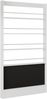 Bilderbuchregal, 2er Bücherregalset Kinderzimmer Bücherregal 4-ebiges Aufbewahrungsregal mit bemalbarem Schwarzbord Kippschutz platzsparend Bücherregal hinter der Tür, Holz, Weiß, 200×10×180 cm Bild 5