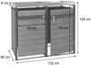 2er Mülltonnenverkleidung mit Pflanzkasten HWC-J82, erweiterbar, Metall 59kg, anthrazit ~ Kirsche-Holzoptik dunkelbraun Bild 3
