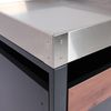 2er Mülltonnenverkleidung mit Pflanzkasten HWC-J82, erweiterbar, Metall 59kg, anthrazit ~ Kirsche-Holzoptik dunkelbraun Bild 4