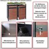 2er Mülltonnenverkleidung mit Pflanzkasten HWC-J82, erweiterbar, Metall 59kg, anthrazit ~ Kirsche-Holzoptik dunkelbraun Bild 2