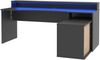Schreibtisch >Tamas< in Schwarz/matt - 200x91x125,5cm (BxHxT) Bild 4