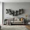 Decortie Wandregal Bat, Modernes Schwebendes Wandregal, 151 x 20 x 64 cm Bild 3