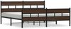 vidaXL Metallbett ohne Matratze Braun Eichen-Optik 193x203 cm 3308480 Bild 2