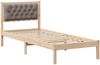vidaXL Bettrahmen mit Kopfteil Taupe 80 x 200 cm Massives Kiefernholz 878222 Bild 2