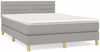 vidaXL Polsterbett mit Matratze Hellgrau 140x200 cm Stoff Bild 2