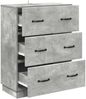 vidaXL Schubladenschrank Betongrau 66 x 34,5 x 87 cm Holzwerkstoff 895298 Bild 3