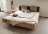 Bett inkl. Nachttisch links und Kopfteilkissen taupe Wildeiche 200x200x86 natur geölt/lackiert KITZBÜHEL #267 Bild 2
