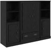 vidaXL Highboard 3 pcs Schwarz Eichen-Optik Holzwerkstoff 3402676 Bild 5